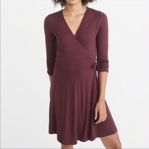 Abercrombie & Fitch Maroon Wrap Dress | Size XL